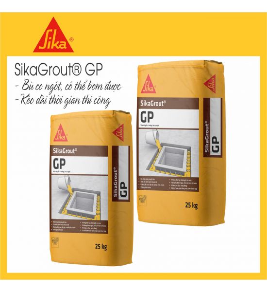 SikaGrout GP 25Kg - VỮA RÓT GỐC XI MĂNG, BÙ CO NGÓT