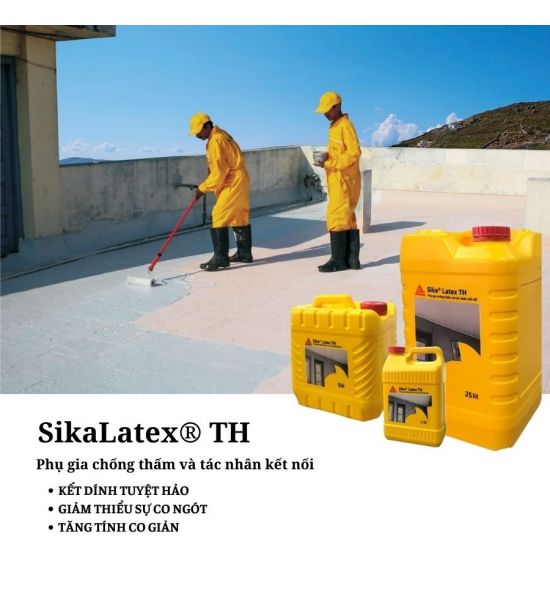 SIKA LATEX TH – Chống Thấm Và Kết Dính Cho Vữa Xi Măng (2 LÍT, 5 LÍT, 25LÍT)